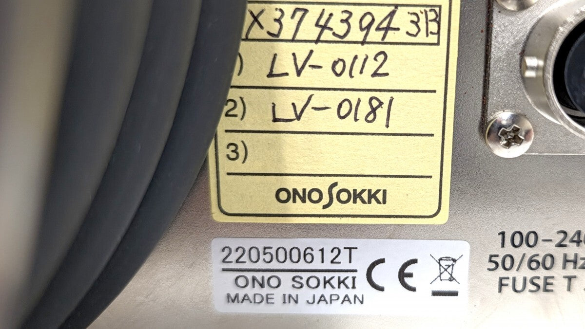 Ono Sokki LV-1800 Laser Doppler Vibrometer DC-3MHz [g1245066011]