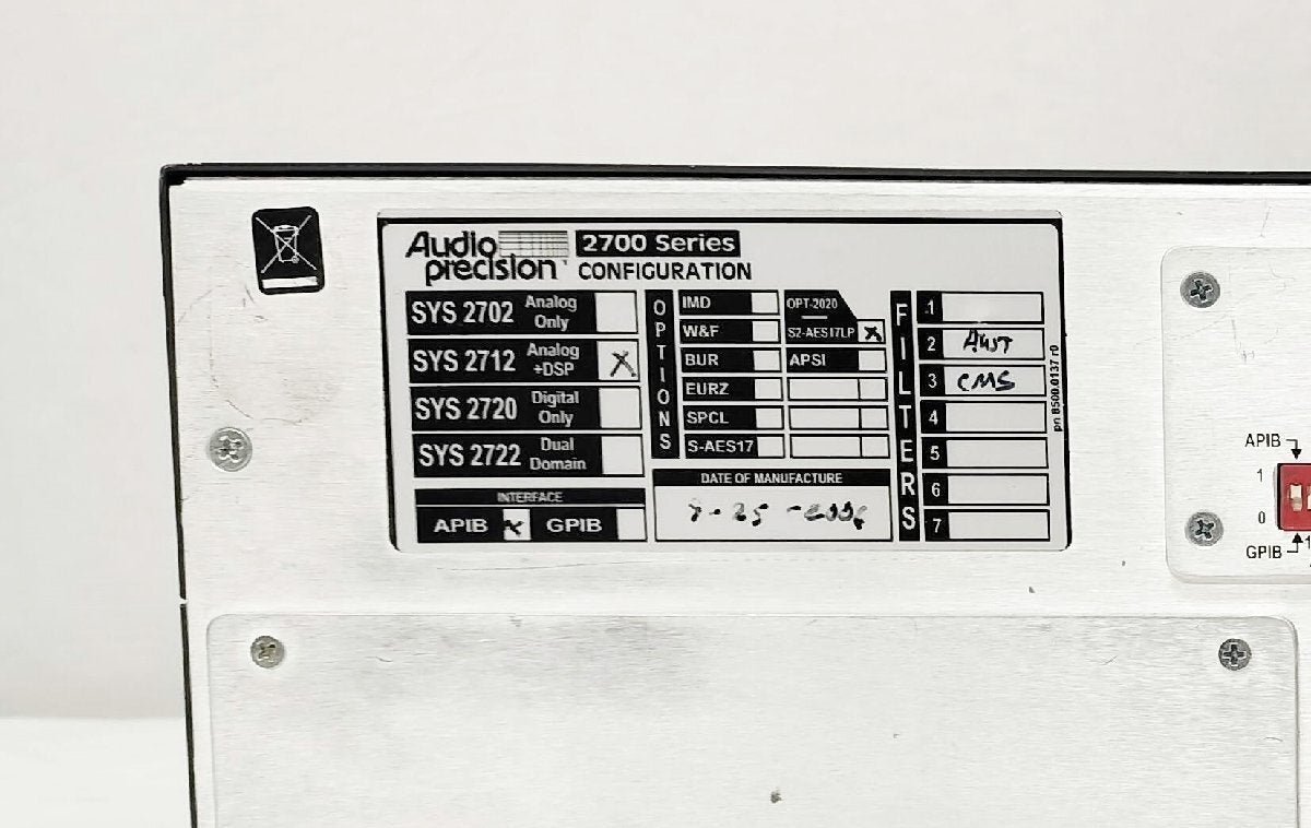 Audio Precision SYS-2712 Audio Analyzer [d1130868463]