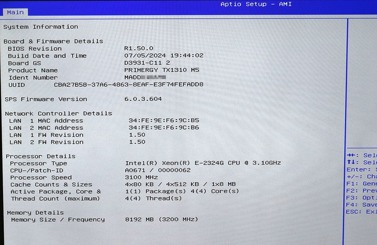 Fujitsu PRIMERGY TX1310 M5 Server Xeon E-2324G 3.10GHz 8GB RAM 2TB HDD x3 DVD-RW (as-is) [x1245867653]