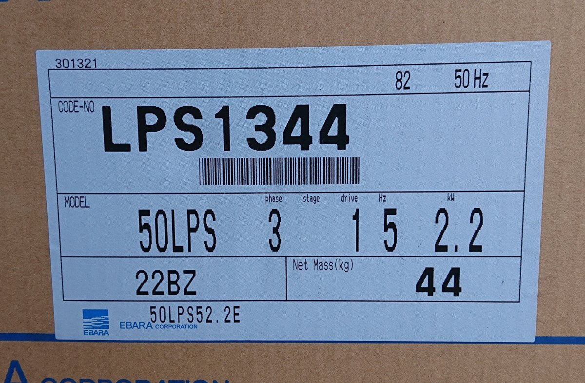 EBARA 50LPS52.2E Line Pump Three-phase 200V 50Hz [w1214829080]