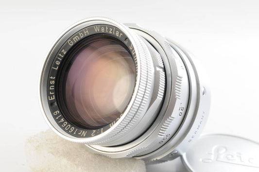 ★Working item★ Leica DR SUMMICRON 50mm F2 M mount with accessories★ Clean and beautiful appearance! No scratches on the optical system! Operation has been confirmed in detail! [1212188456]