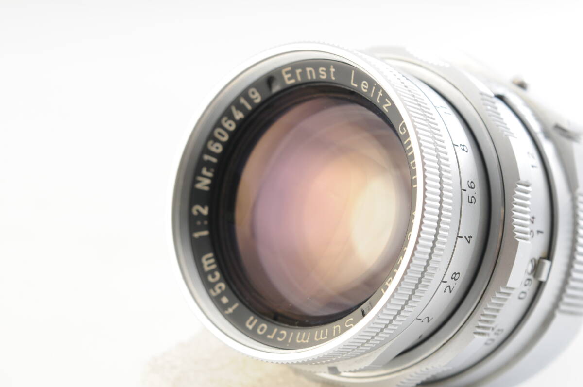 ★Working item★ Leica DR SUMMICRON 50mm F2 M mount with accessories★ Clean and beautiful appearance! No scratches on the optical system! Operation has been confirmed in detail! [1212188456]