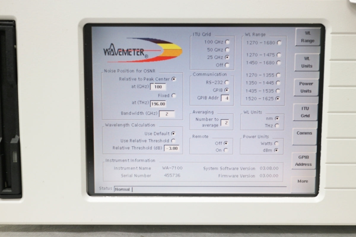 EXFO WA7100 Optical Channel Analyzer Wavemeter [m503940319]