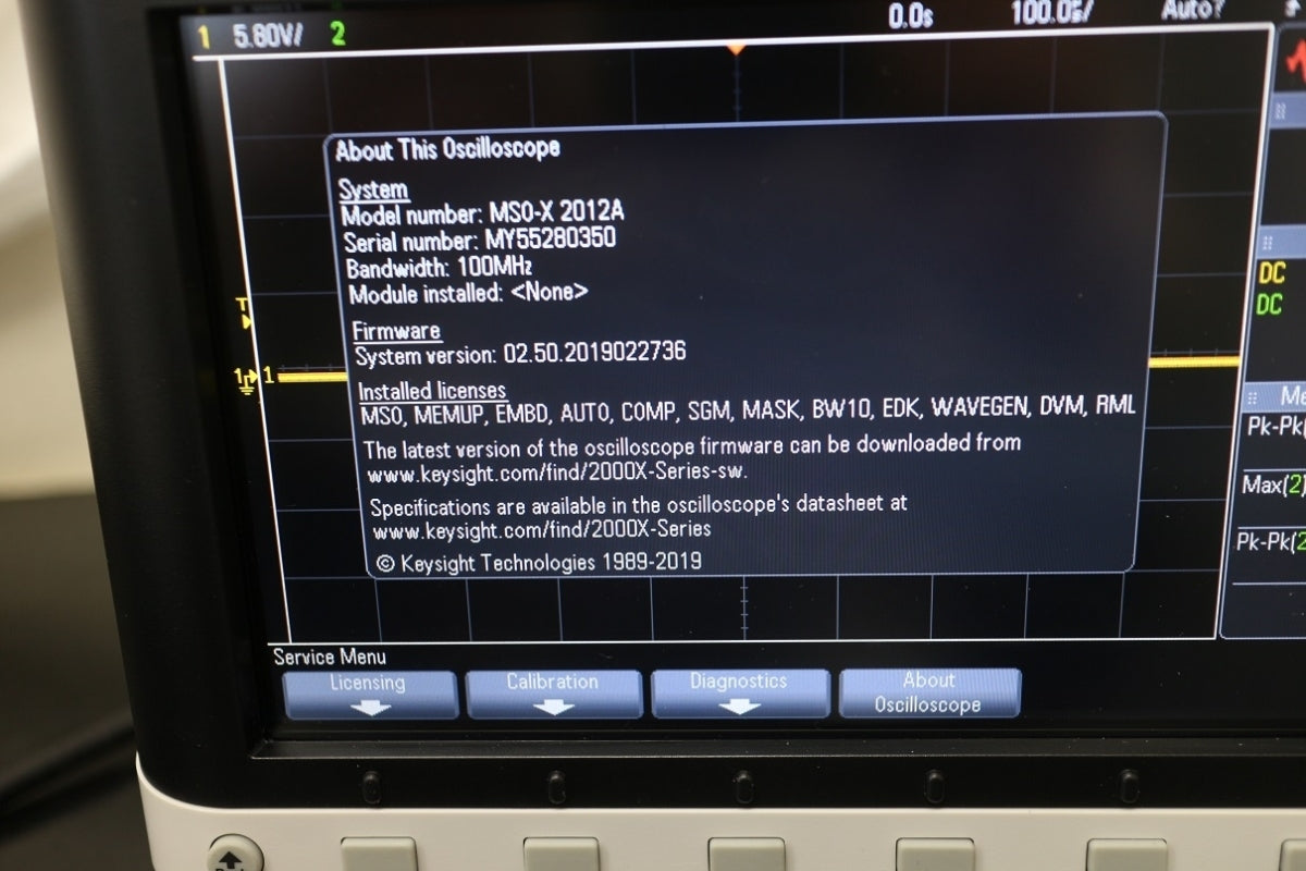 Keysight MSOX2012A Oscilloscope 100MHz 2ch [o1056089494]