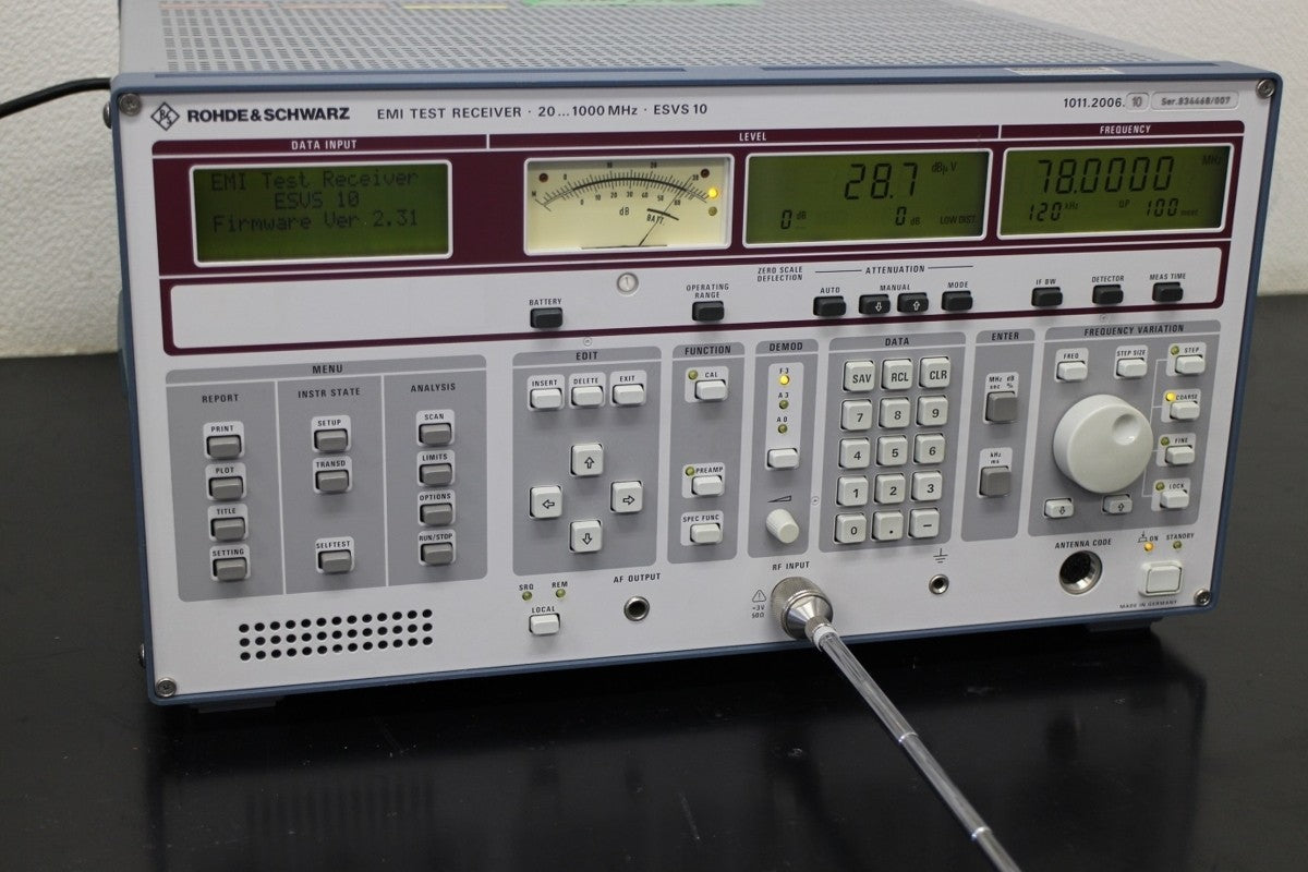 Rohde & Schwarz ESVS10 EMI Test Receiver 20-1000MHz (for parts or not working) [o1062033339]