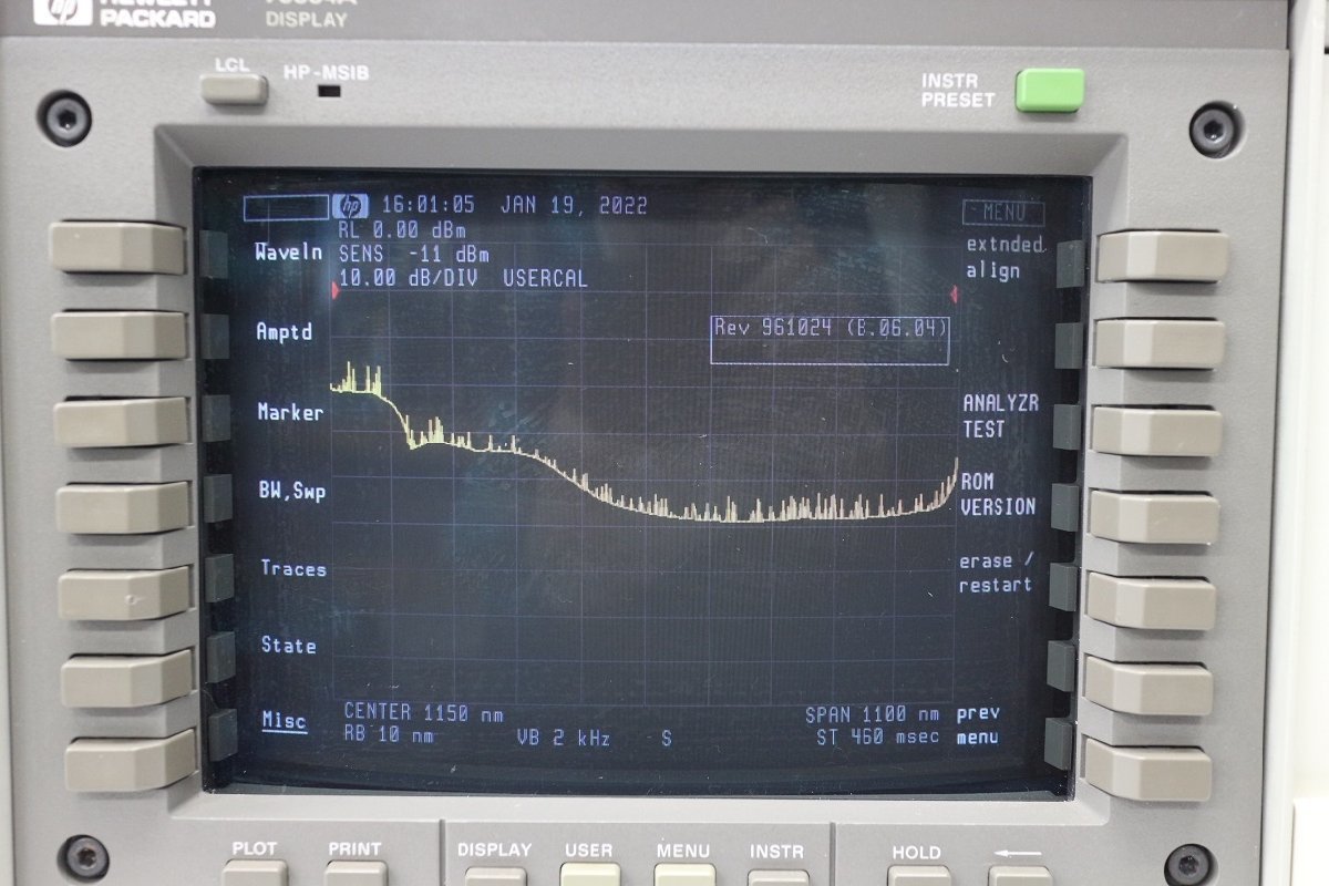 HP 71452B Optical Spectrum Analyzer 600-1700nm [d1113220556]