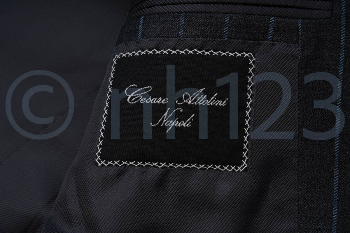 Cesare Attolini Suit Size 48 Striped Gray Attolini Sartoria Brioni Kiton Isaia Stile Latino Sartorio [1115345454]