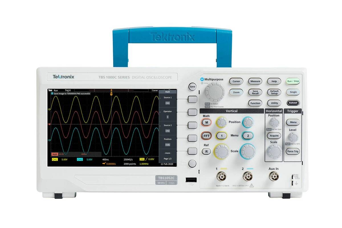 Tektronix TBS1052C Digital Oscilloscope 50MHz 1GS/s 2 Channel 20k Record Length [q1200436663]