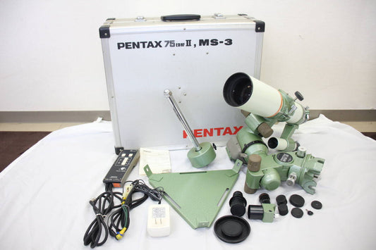 Pentax MS-3 75 ED HF II Astronomical Telescope D=75mm f=500mm + 7×35 CI-F O-6 O-18 Set [j1185130391]