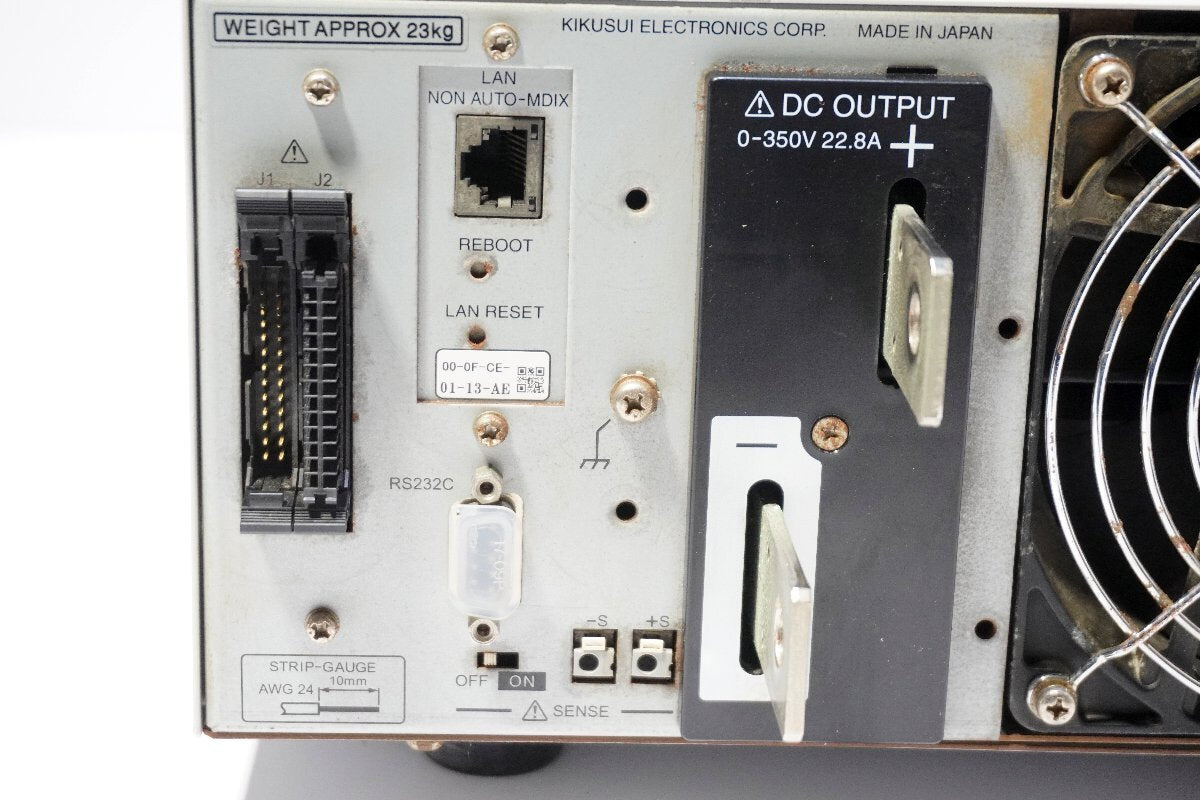 KIKUSUI PAT350-22.8T REGULATED DC POWER SUPPLY 0-350V 22.8A [g1211410747]