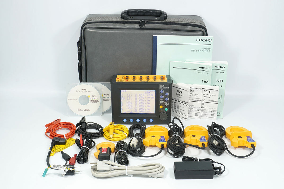 Hioki 3351 Power Line Monitor with 9661 and 9675 Sensors [p1232109339]