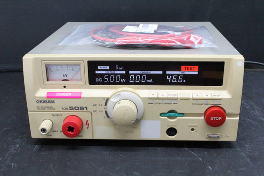 KIKUSUI TOS5051 AC/DC High Voltage Tester with High Voltage Test Leads [b1247221622]