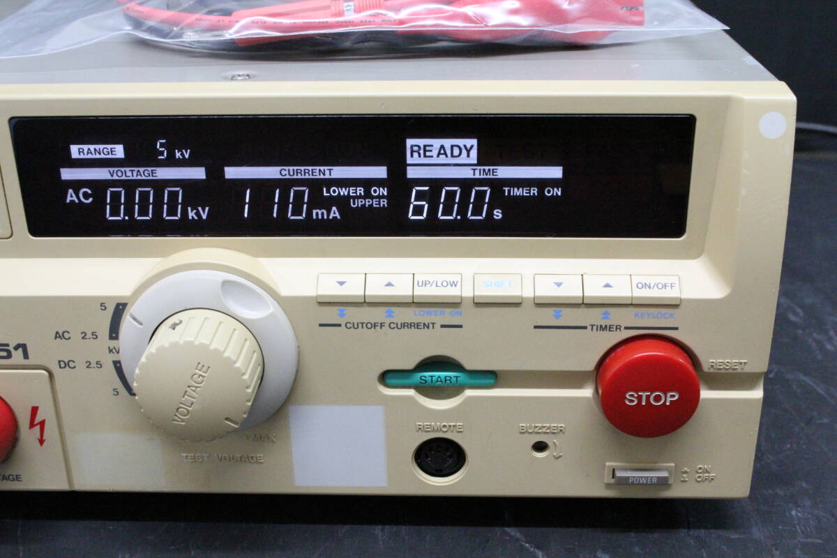 KIKUSUI TOS5051 AC/DC High Voltage Tester with High Voltage Test Leads [b1247221622]