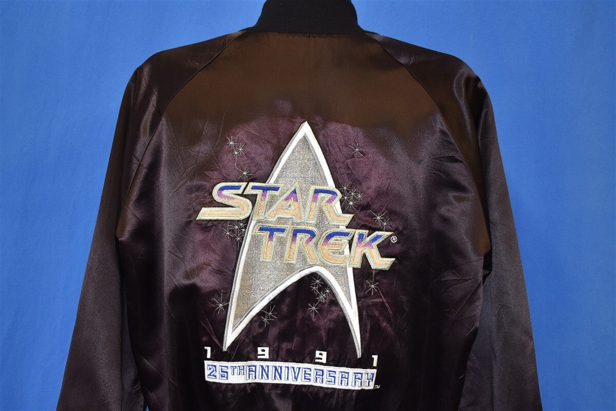 STAR TREK 25TH ANNIVERSARY 1991 BLACK SATIN JACKET LARGE [m1218246646]
