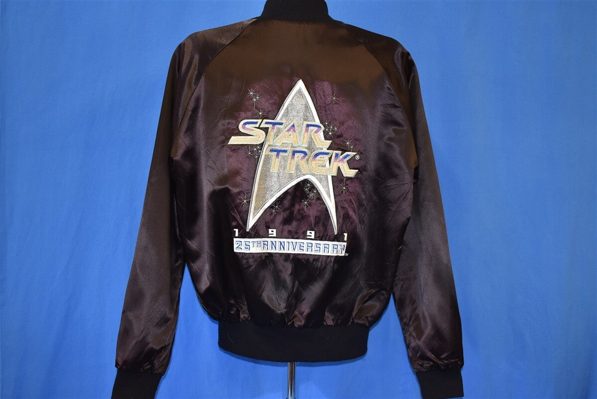 STAR TREK 25TH ANNIVERSARY 1991 BLACK SATIN JACKET LARGE [m1218246646]