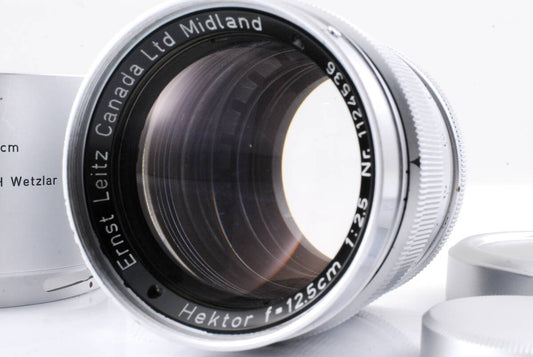 [Good product, guaranteed, operation confirmed] Leica Ernst Leitz 12.5cm 125mm f/2.5 Hektor Canada Midland Visoflex Lens #Q8741 [s1170872713]
