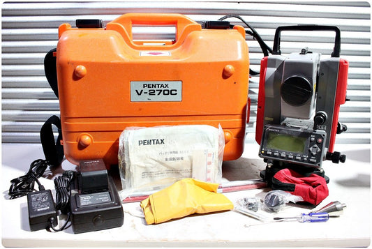 PENTAX V-270C Total Station with Battery, Charger, Prism, Tripod [b1198168049]