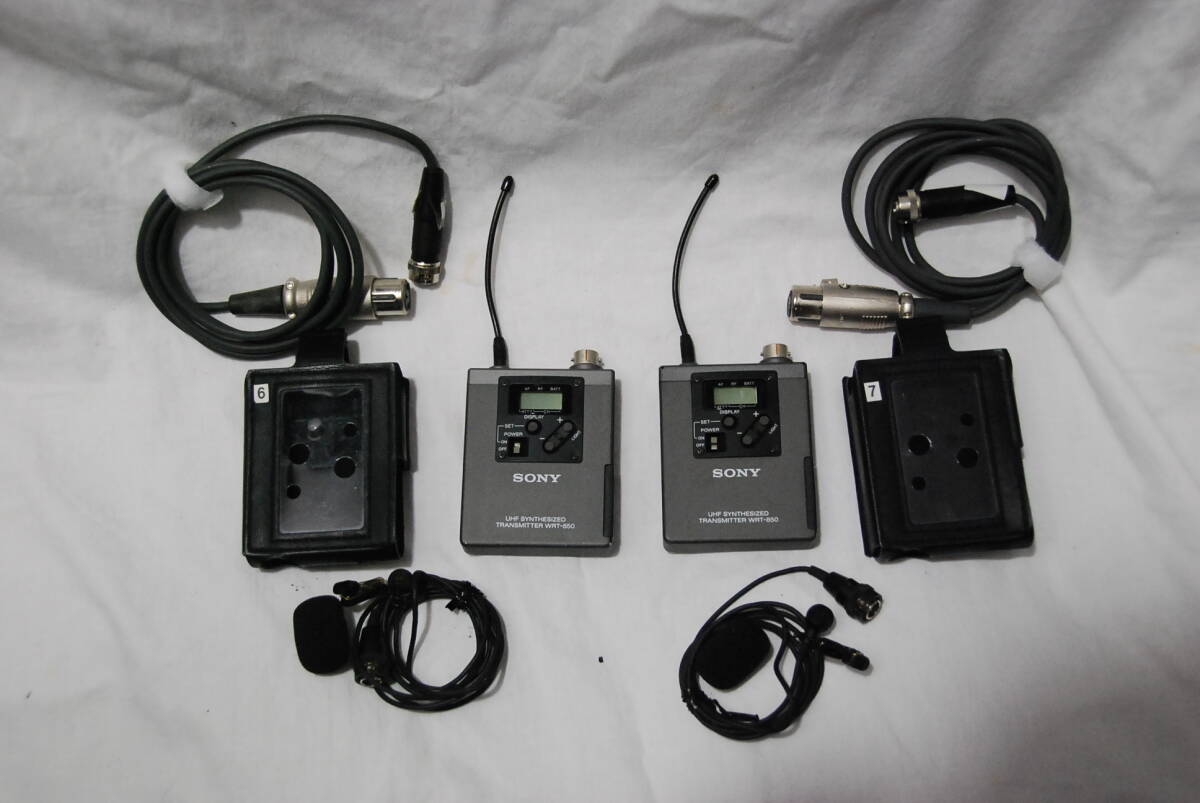 Sony WRR-862 WRT-850 Wireless Transmitter Receiver Pair with Microphone and Case [x1246783445]