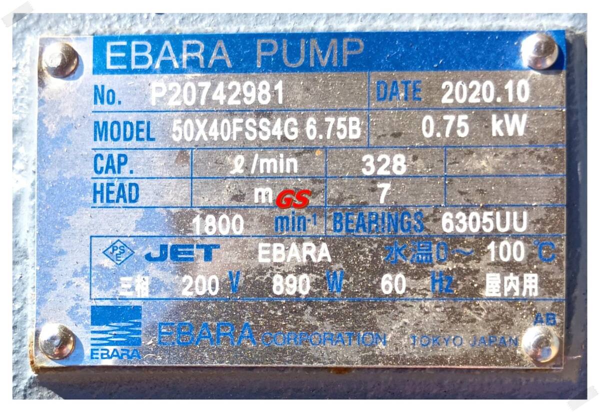EBARA PREMIAMU GOLD MOTOR 0.75KW 4POLES INDUCTION MOTOR [t1216883112]