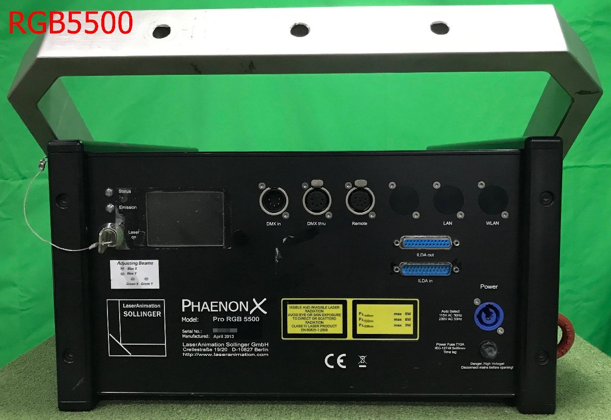 LaserAnimation SOLLINGER PHAENON X Pro RGB 5500 Projector 2 Units (for parts or not working) [f1239481585]