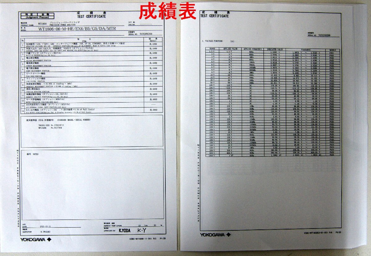 YOKOGAWA WT1800 Precision Power Analyzer [u1197151726]