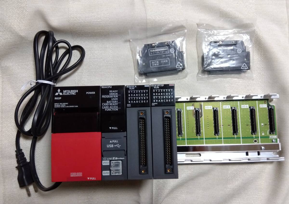 Mitsubishi Electric iQ-R Series CPU Power Supply 8 Slot Base I/O Unit Set R04CPU R62P R38B RX41C4 RY41PT1P [t1248818959]