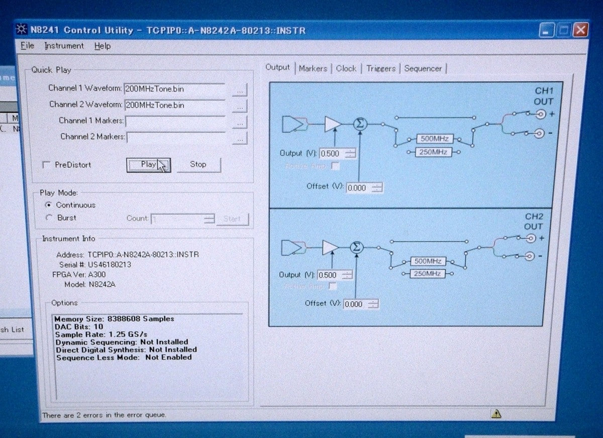 Agilent N8242A Arbitrary Waveform Generator 500MHz 1.25GS/s 2CH [x688978872]