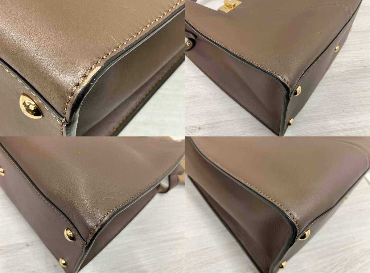 Fendi Peekaboo X-Lite Medium Shoulder Bag Brown with Dust Bag and Certificate [h1220610476]