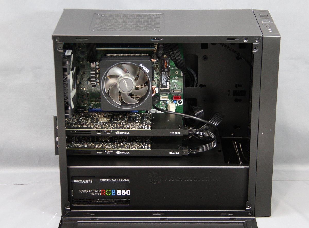 NVIDIA Quadro RTX4000 AMD Ryzen7 3800X Custom PC 32GB RAM 1TB SSD 850W Power Supply Thermaltake Case (for parts or not working) [k1241585864]
