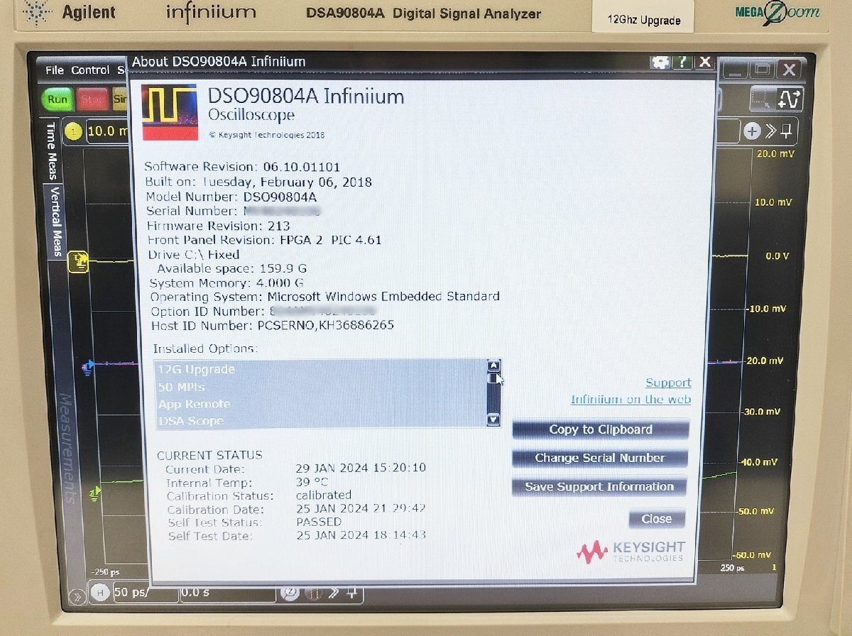 Agilent DSA91204A Infiniium Oscilloscope 12GHz 4ch 40GS/s [k1130863504]