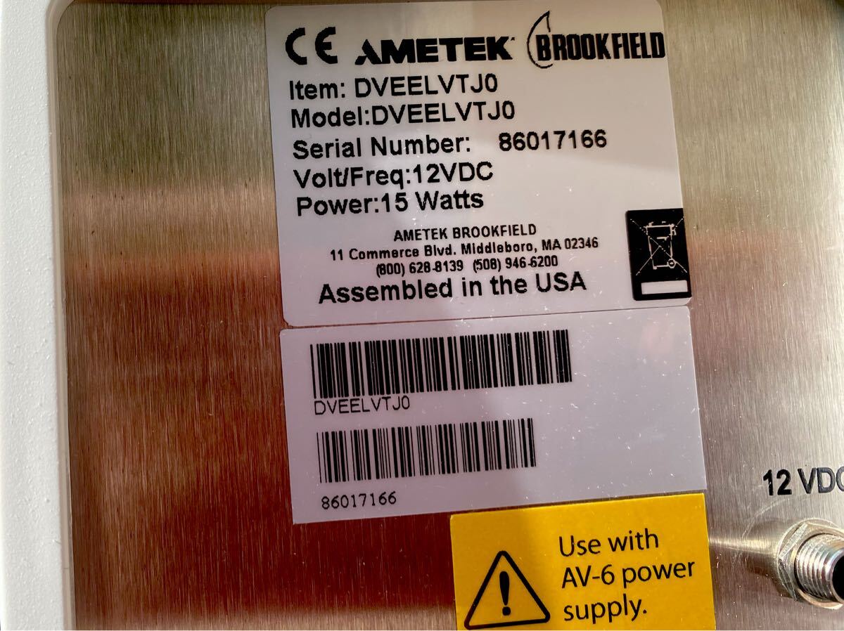Brookfield DVEELVTJO Digital Viscometer [w1192516373]