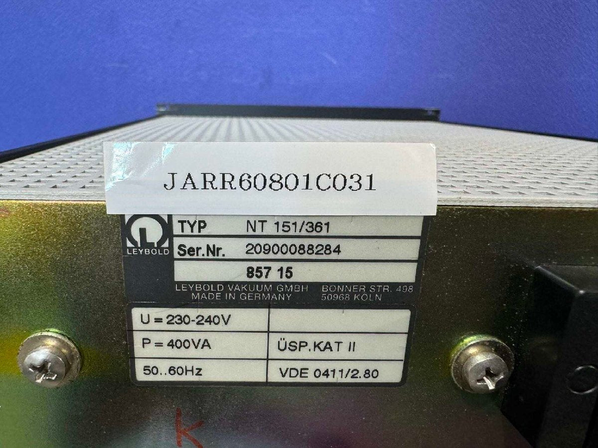 LEYBOLD TURBOTRONIK NT 151/361 Turbo Molecular Pump Controller [w1147677918]