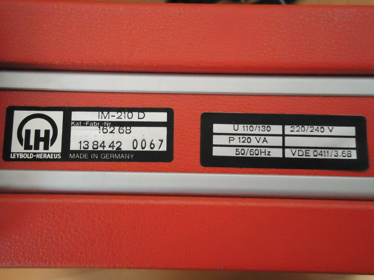 Leybold-Heraeus IM-210D High Vacuum Gauge [x751498018]