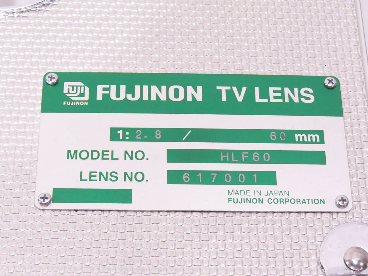 FUJINON HLF60 60mm TV Lens Studio Relay Production Lens Manual Focus [c1022119358]