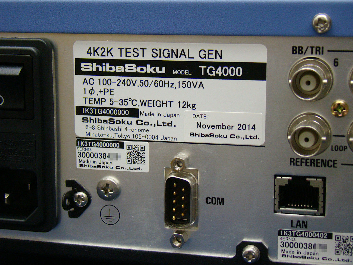 Shibasoku TG4000 4K Test Signal Generator [l1042888041]