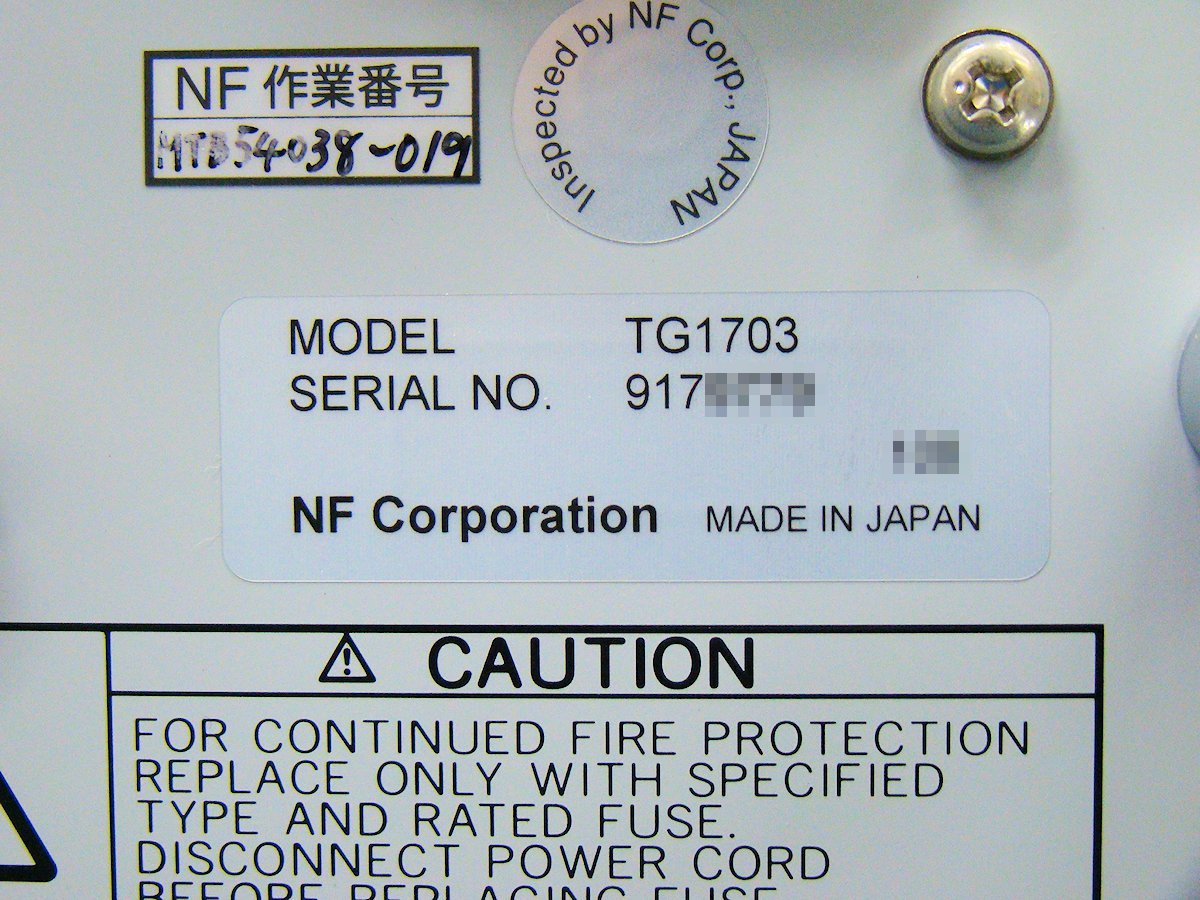 NF TG1703 Three Phase Signal Generator [u1047244758]