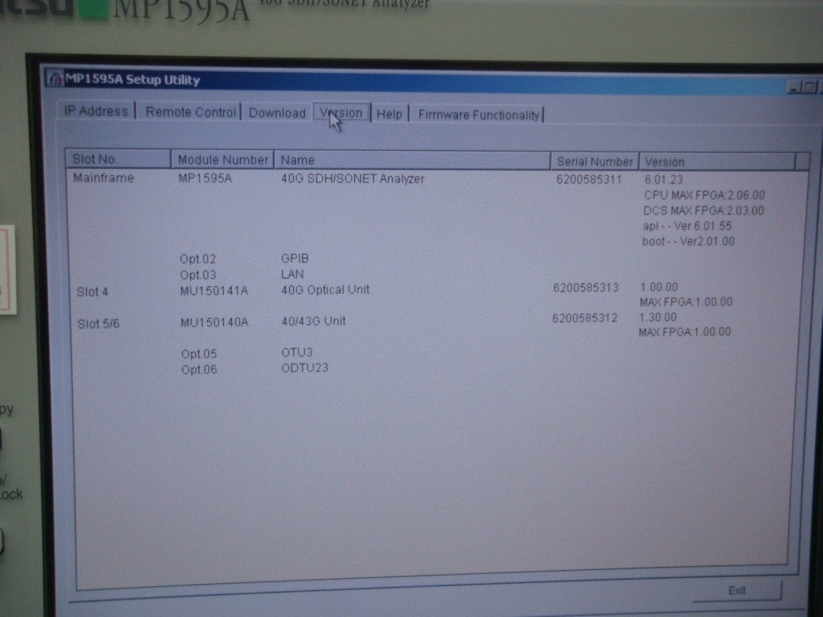 Anritsu MP1595A SDH/SONET Analyzer 40Gbps [1049669014]
