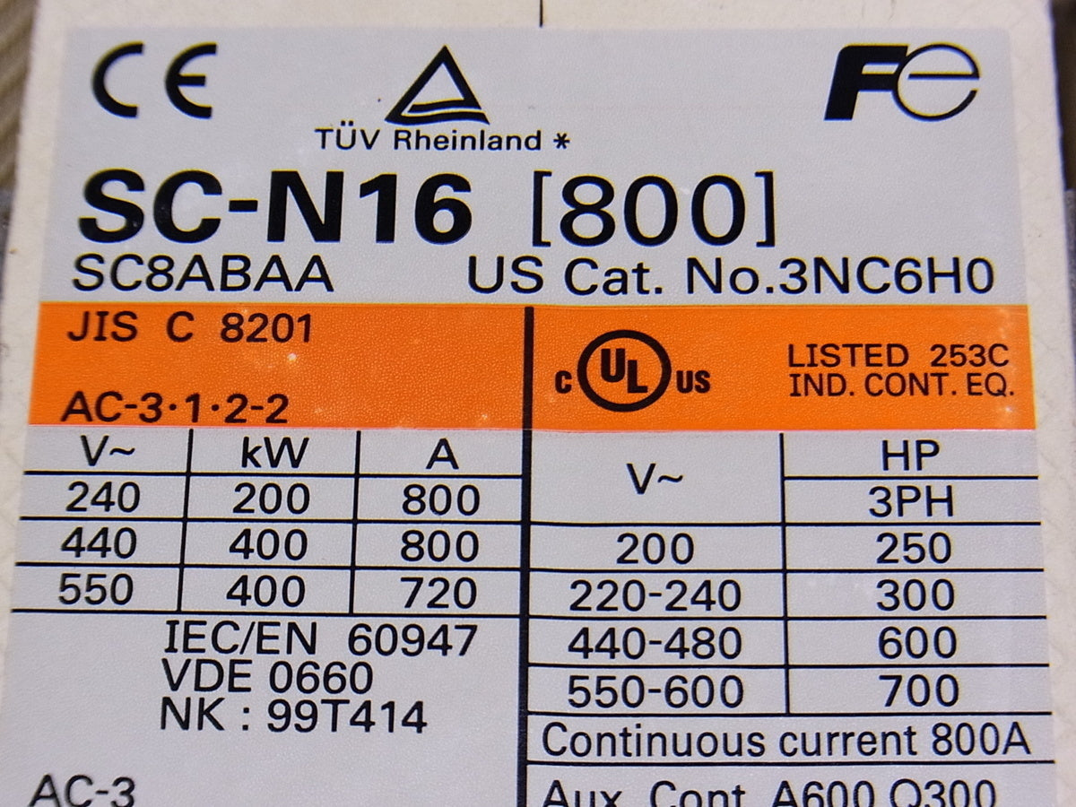 Fuji Electric SC-N16 Magnetic Contactor AC200 [q1054337778]