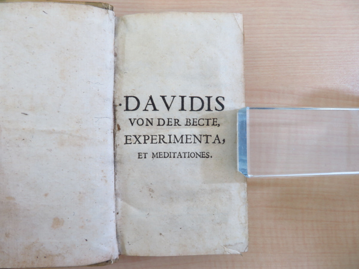 Davidis von der Becte D. Mindani 1688 First Edition Philosophy Book [w1055069791]