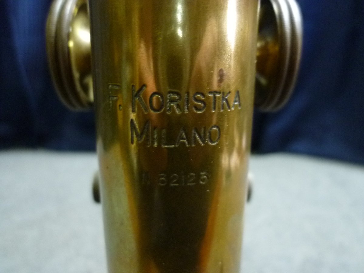 F.KORISTKA MILANO Brass Microscope with Accessories and Wooden Box [c1062130434]