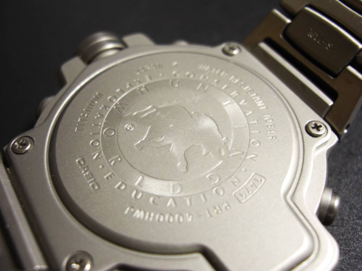 Casio Pro Trek Watch Hunting World 5th Edition Elephant Logo Lighting Thermometer Altimeter Compass [k1087832465]