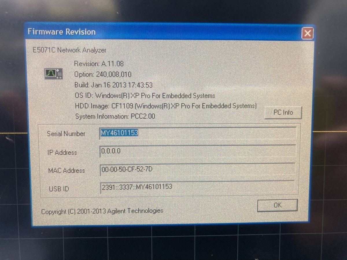 Agilent E5071C Network Analyzer 9kHz-4.5GHz [u1098662883]