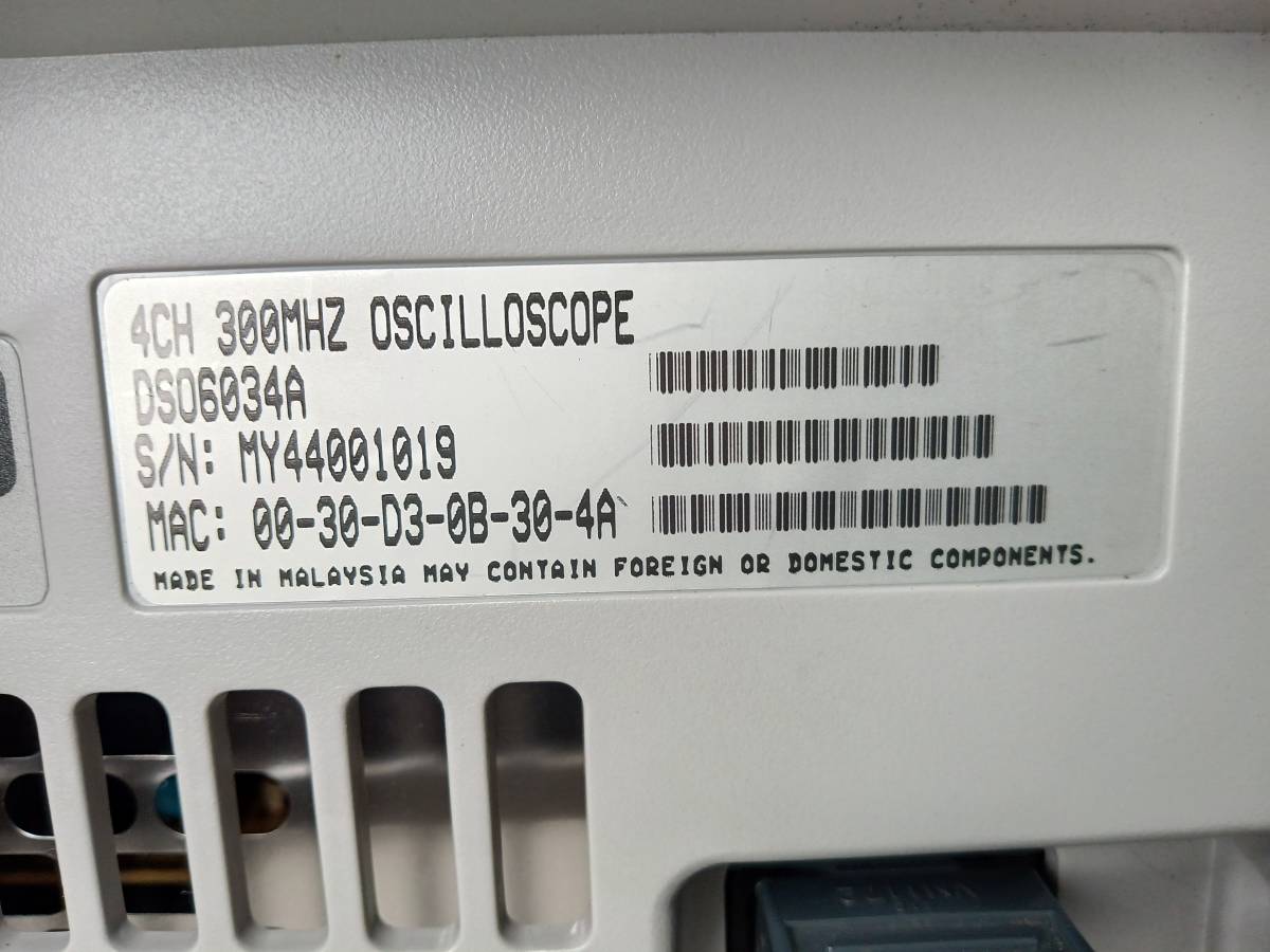 Agilent DSO6034A MegaZoom Oscilloscope 300MHz 4CH [g1099482223]