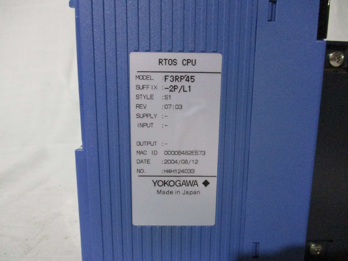 YOKOGAWA F3RP45-2P/L1 RTOS CPU Module [h1115521140]