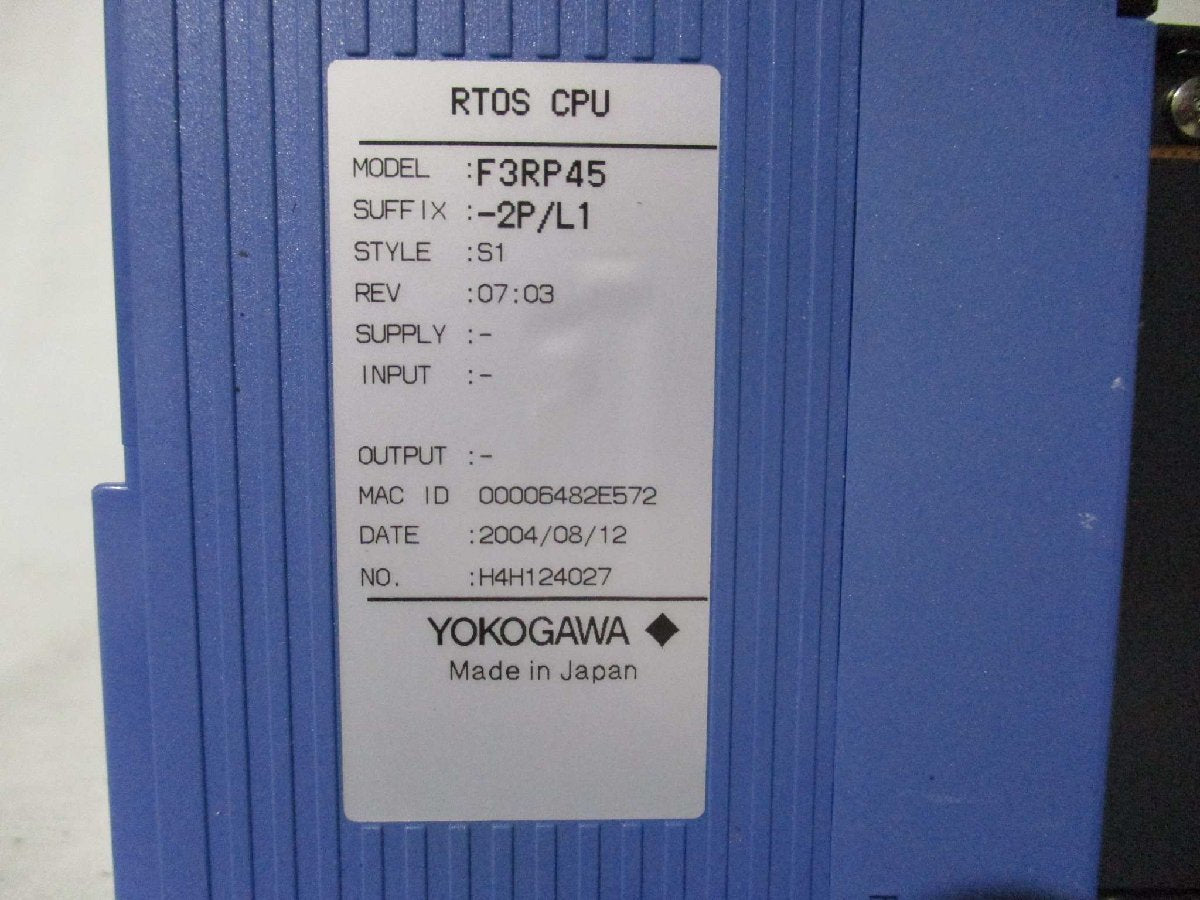 Yokogawa Electric F3RP45-2P/L1 RTOS CPU Module [x1115507876]
