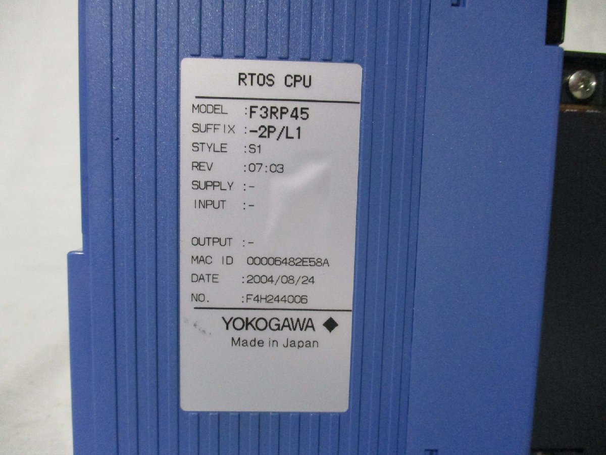 Yokogawa Electric F3RP45-2P/L1 RTOS CPU Module [k1115519605]