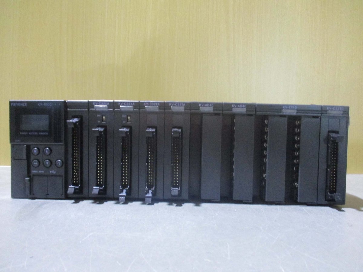Keyence KV-1000 Control Unit with KV-C32xa x2, KV-32TA x2, KV-AD40 x2, KV-TF40, KVC32TC [k1115516773]