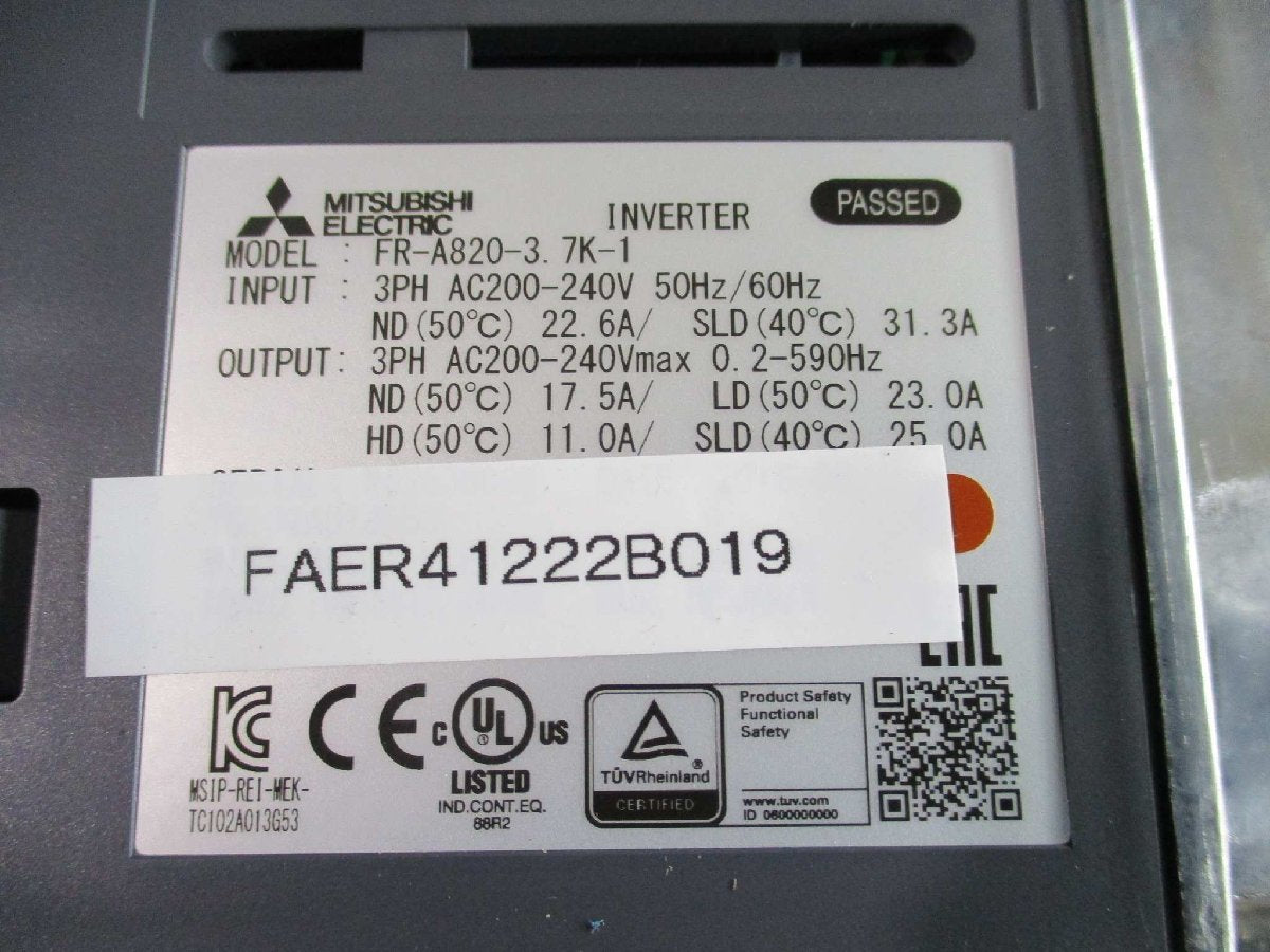MITSUBISHI FR-A820-3.7K-1 Inverter [m1115505571]