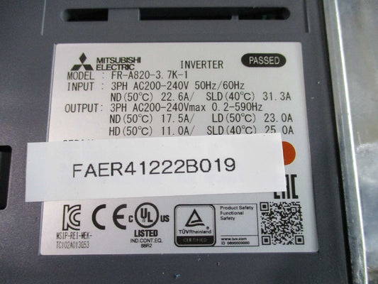 MITSUBISHI FR-A820-3.7K-1 Inverter [m1115505571]