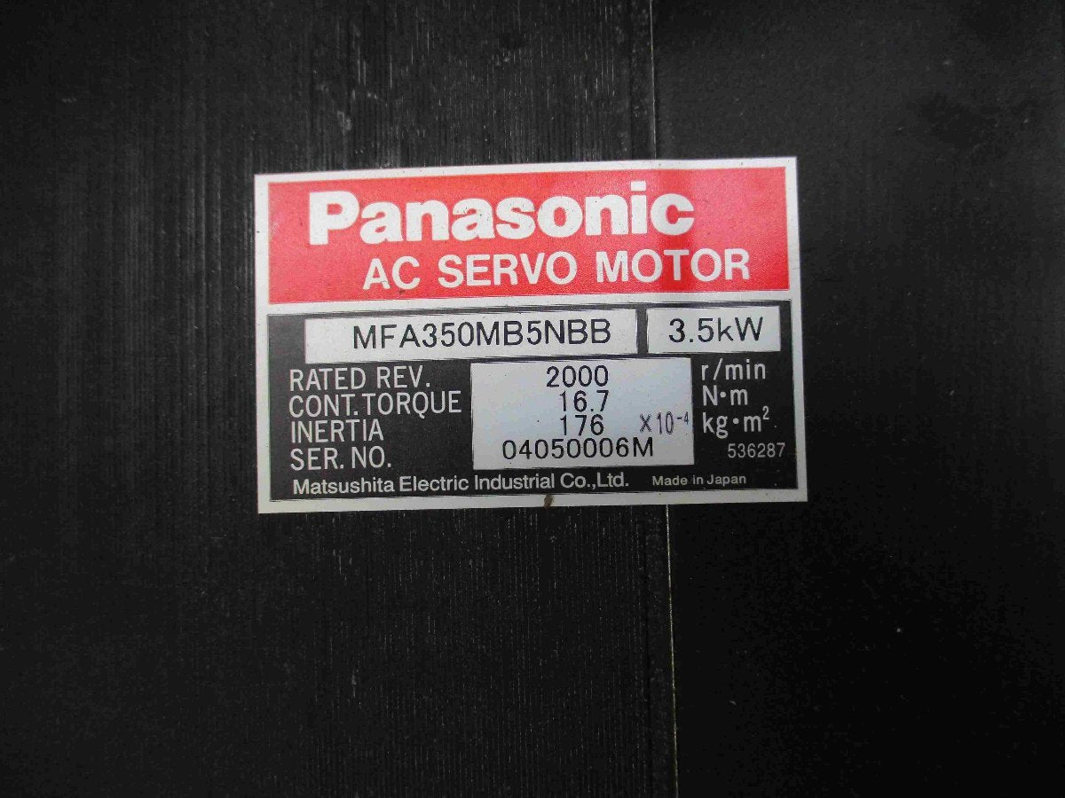 PANASONIC MFA350MB5NBB AC SERVO MOTOR 3.5KW [p1115513741]